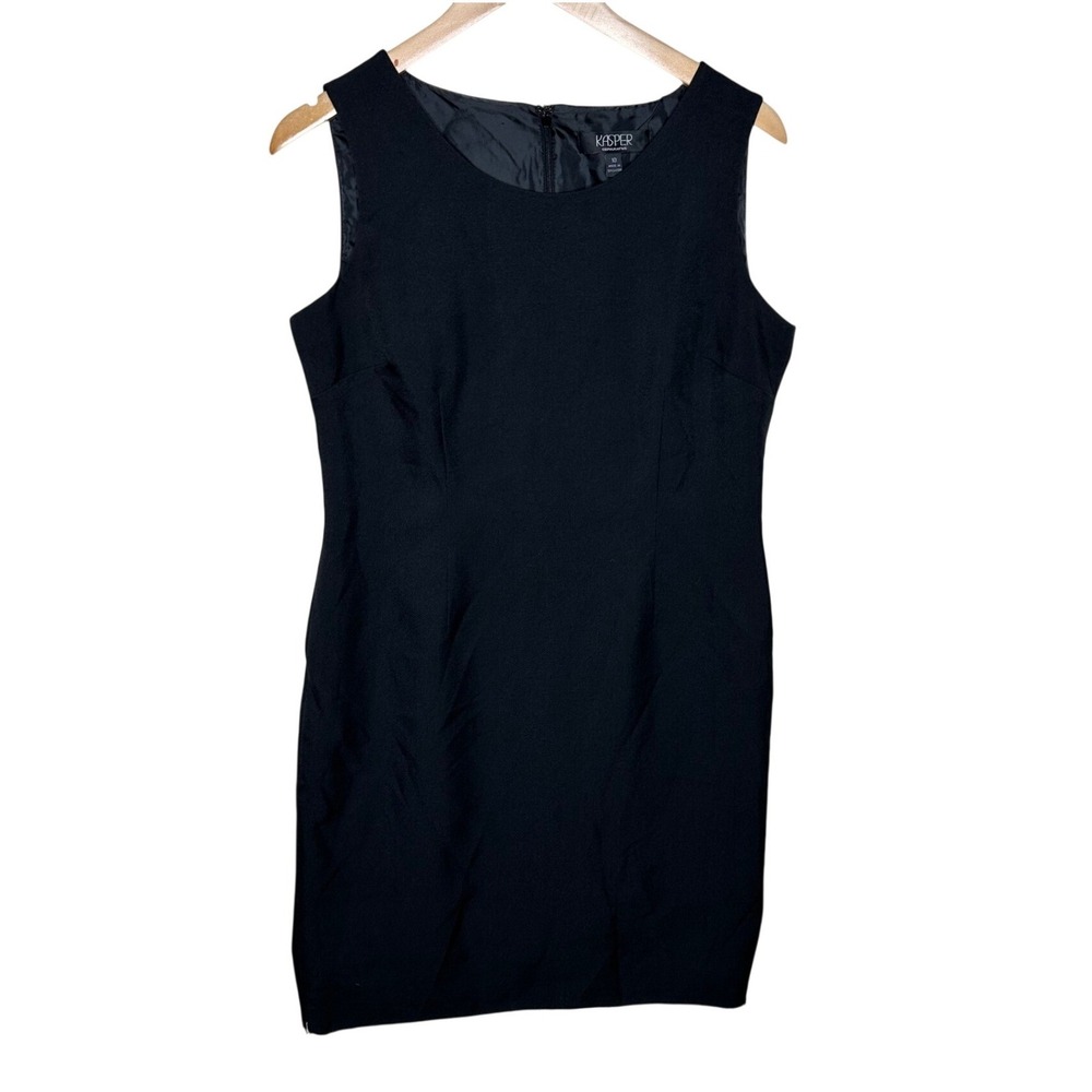 Kasper Women's Sleeveless Officewear Sheath Dress size 10 Black